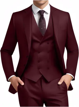 Suit for Men Wedding Slim Fit 3 Piece Set Blazer Jacket Vest Pants Tuxedo Suits for Groomsmen Business Prom Party Sport Coat