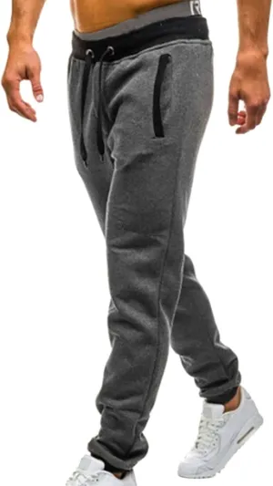 Summer Pants for Men Solid Color Elastic Waist Drawstring Pocket Slim Leg Casual Soft Fit Elasticity Trendy Trousers