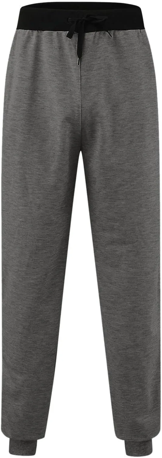 Summer Pants for Men Solid Color Elastic Waist Drawstring Pocket Slim Leg Casual Soft Fit Elasticity Trendy Trousers