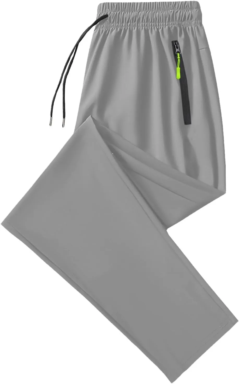 Summer Pants for Men Sweatpants Elastic Waist Drawstring Zipper Slim Leg Comfortable Soft Fit Summer Trendy Trousers