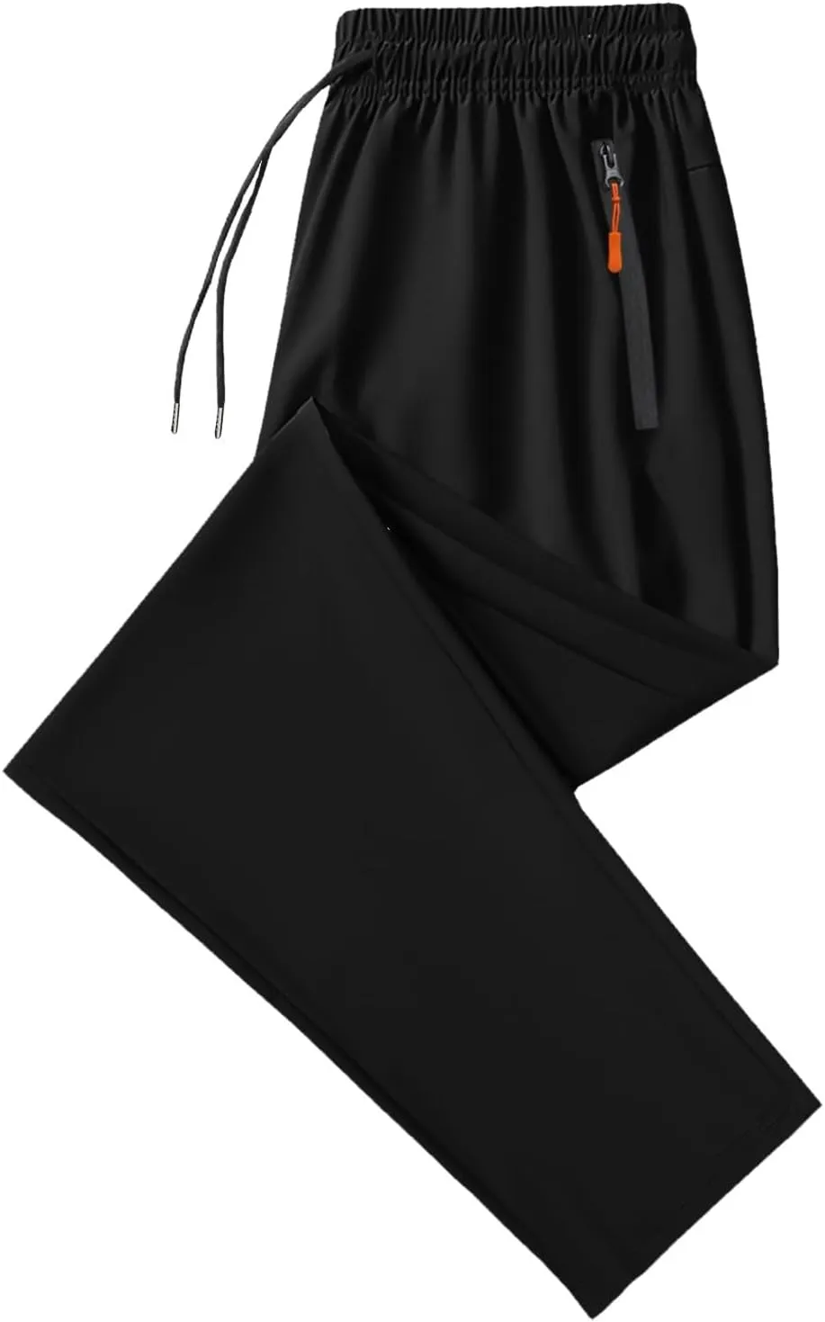 Summer Pants for Men Sweatpants Elastic Waist Drawstring Zipper Slim Leg Fashion Athletic Elasticity Cute Trousers