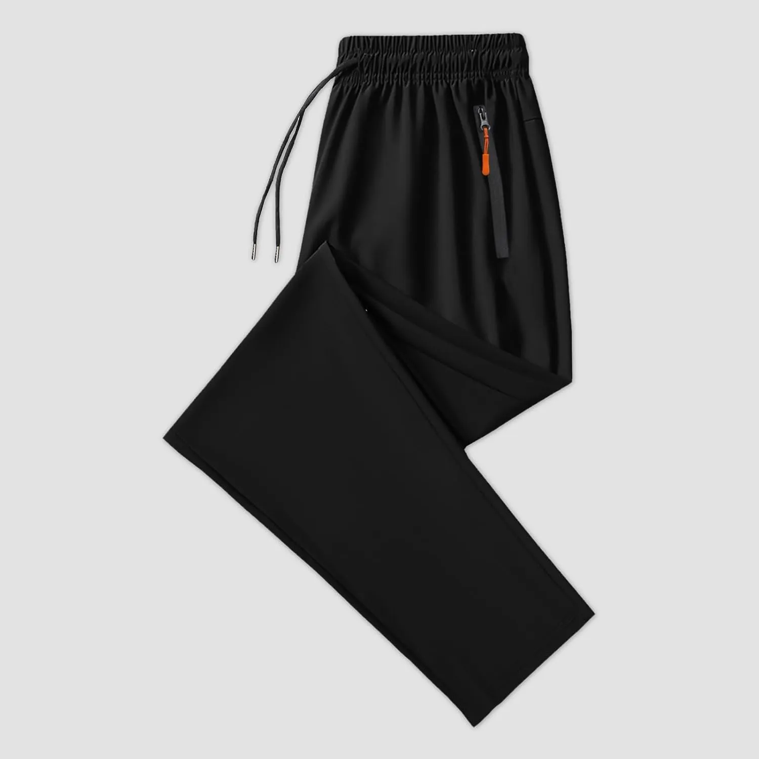 Summer Pants for Men Sweatpants Elastic Waist Drawstring Zipper Slim Leg Fashion Athletic Elasticity Cute Trousers