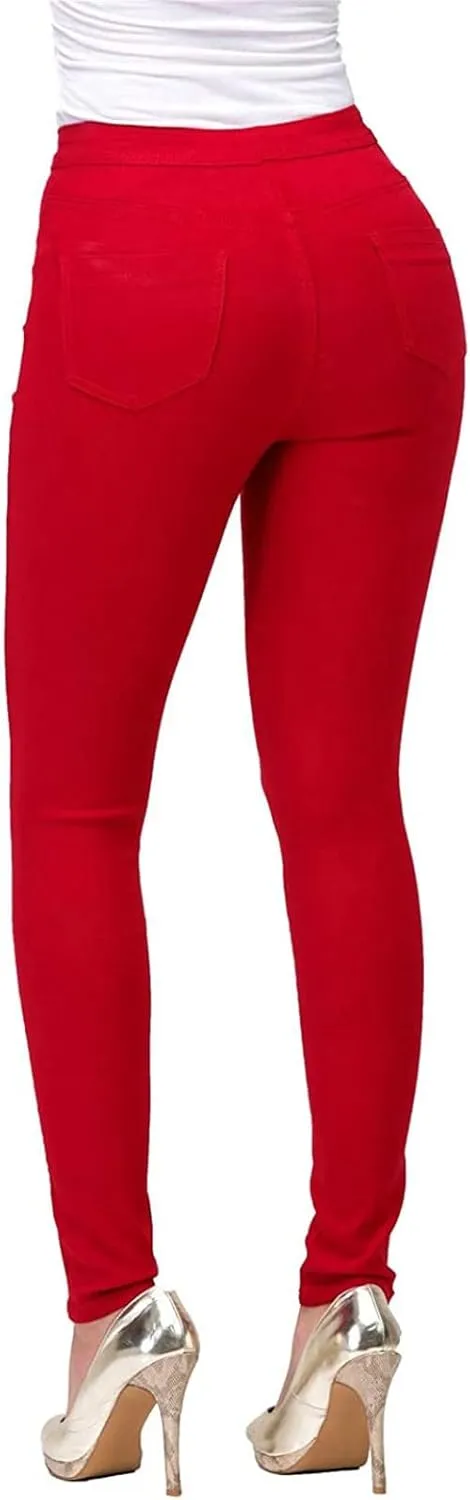 Sunward Jeggings for Women High Waisted Stretch Butt Lifting Skinny Jeans Tummy Control Slim Fit Ladies Jeans Denim Leggings