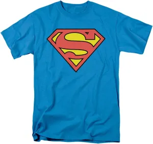 Superman Classic Logo T Shirt and Stickers, Unisex Adult T Shirt Collection