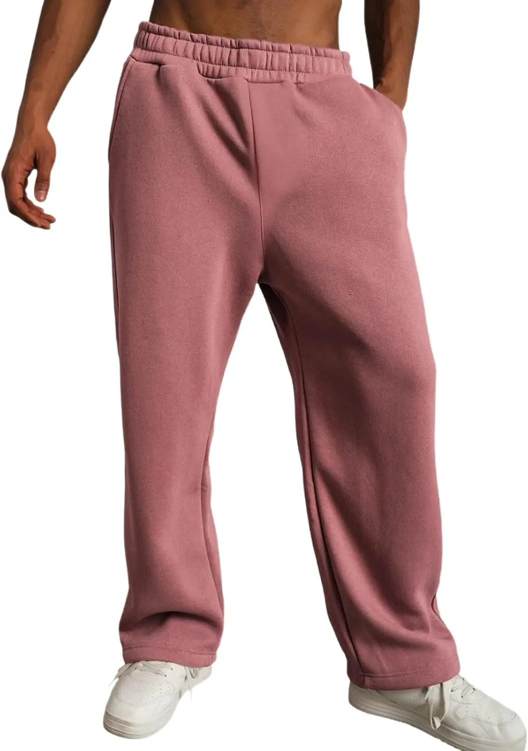 Sweatpants for Men Slacking Slacks Track Tapered Solid Split Stretch Expandable Waist Cargo Pink,Purple,Dark