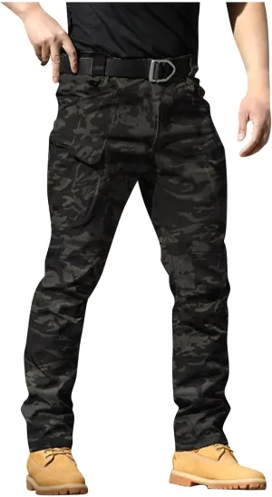 Tactical Pants for Men Cargo Pants with Multi Pockets Gym Work Pants Outdoor Hiking Pants Summer Casual Trousers