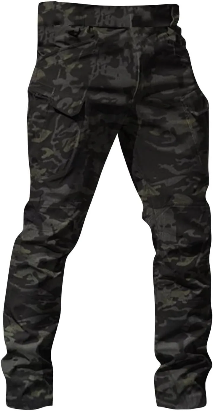 Tactical Pants for Men Cargo Pants with Multi Pockets Gym Work Pants Outdoor Hiking Pants Summer Casual Trousers