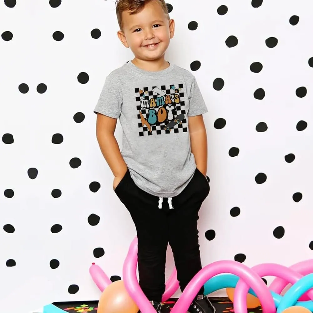 Toddler Baby Boys Short Sleeve Graphic T-Shirt Top Funny Letters Print Cotton Tee