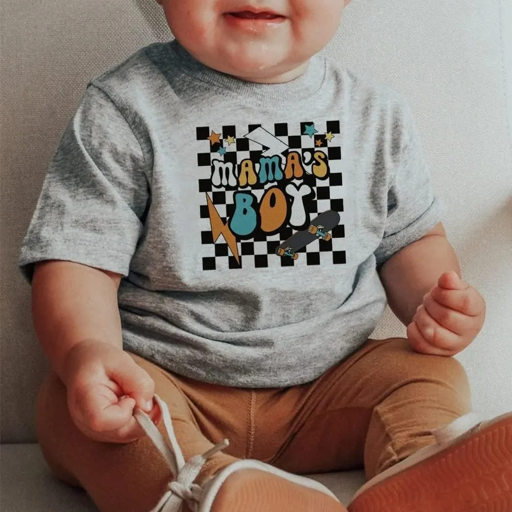 Toddler Baby Boys Short Sleeve Graphic T-Shirt Top Funny Letters Print Cotton Tee