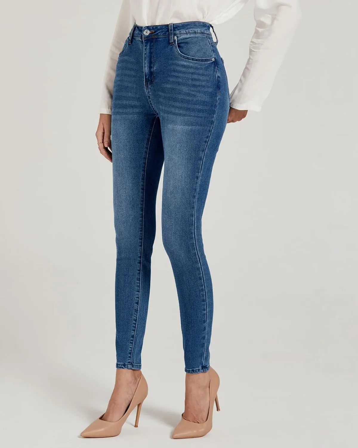 Vetinee Skinny Jeans for Women High Waisted Slim Fit Trendy Classic Stretchy Denim Pants Jean Leggings Jeggings Pockets