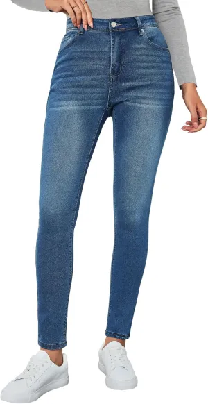Vetinee Skinny Jeans for Women High Waisted Slim Fit Trendy Classic Stretchy Denim Pants Jean Leggings Jeggings Pockets