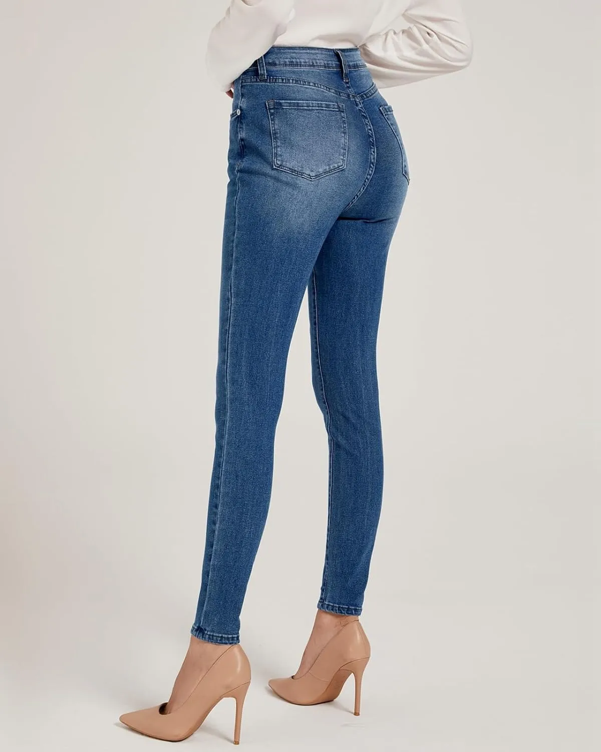 Vetinee Skinny Jeans for Women High Waisted Slim Fit Trendy Classic Stretchy Denim Pants Jean Leggings Jeggings Pockets