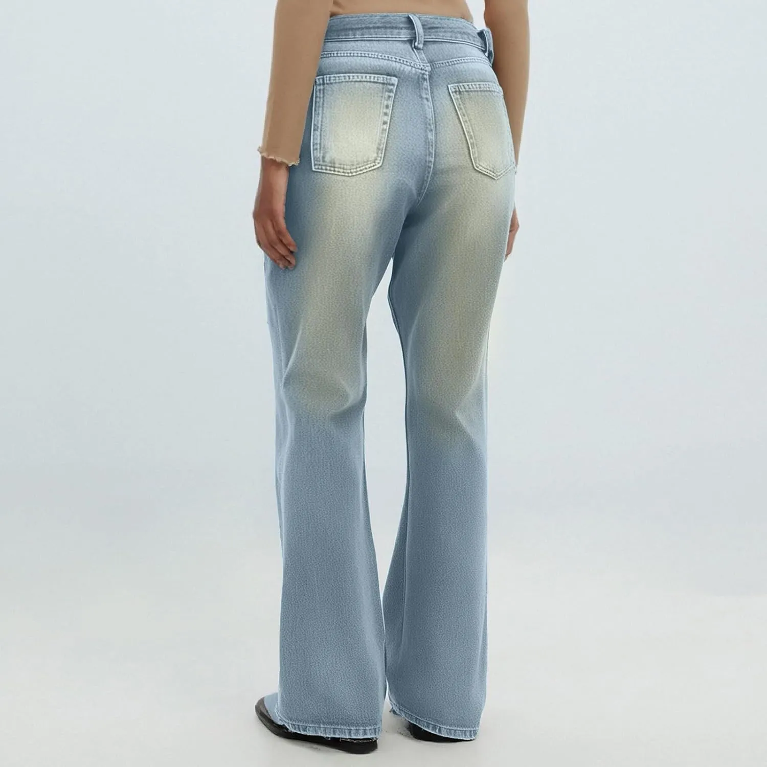 Wide Leg Jeans for Women 2025 Summer High Waisted Strechy Trendy Baggy Bootcut Y2K Street Denim Pants Plus Size
