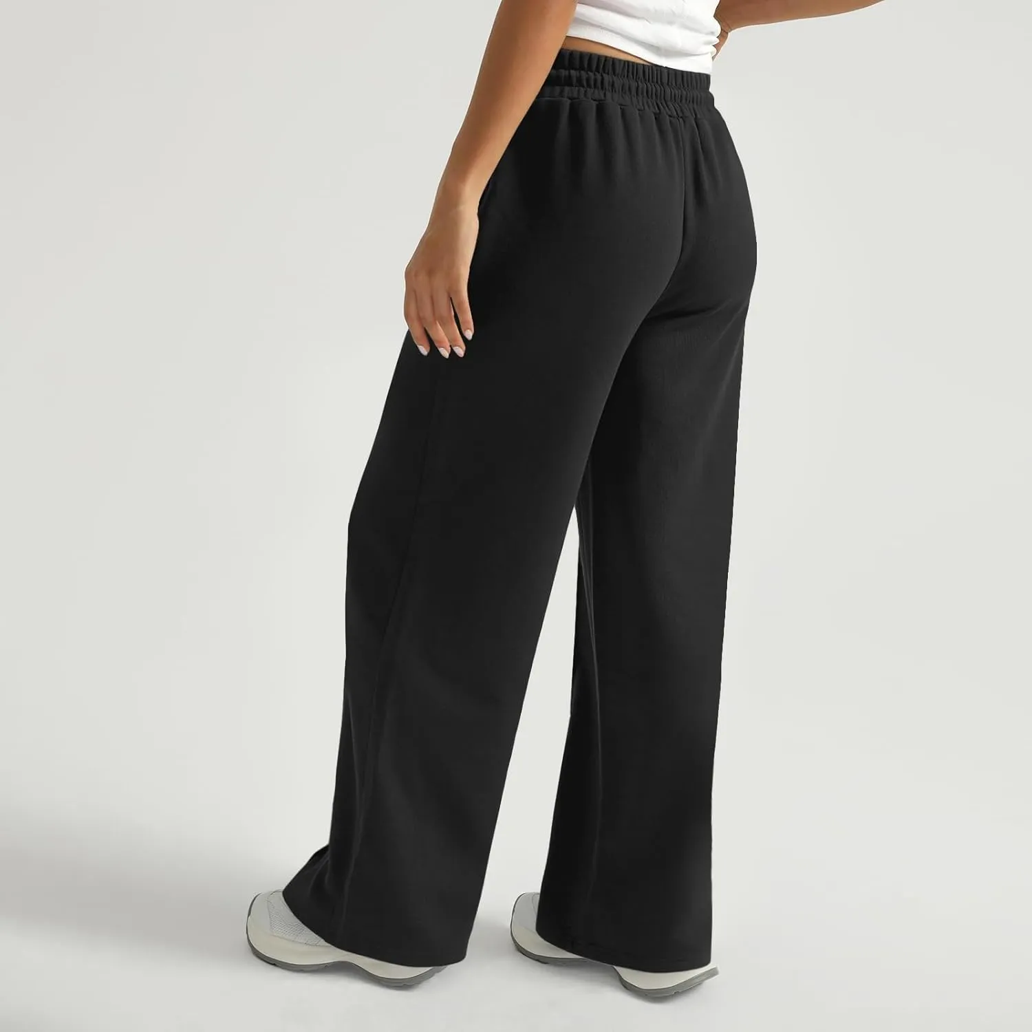 Wide Leg Sweatpants Women Baggy Drawstring High Waisted Athletic Joggers Casual Loose Lounge Wide Leg Sweat Pants