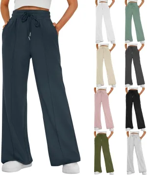 Wide Leg Sweatpants Women Baggy Drawstring High Waisted Athletic Joggers Casual Loose Lounge Wide Leg Sweat Pants