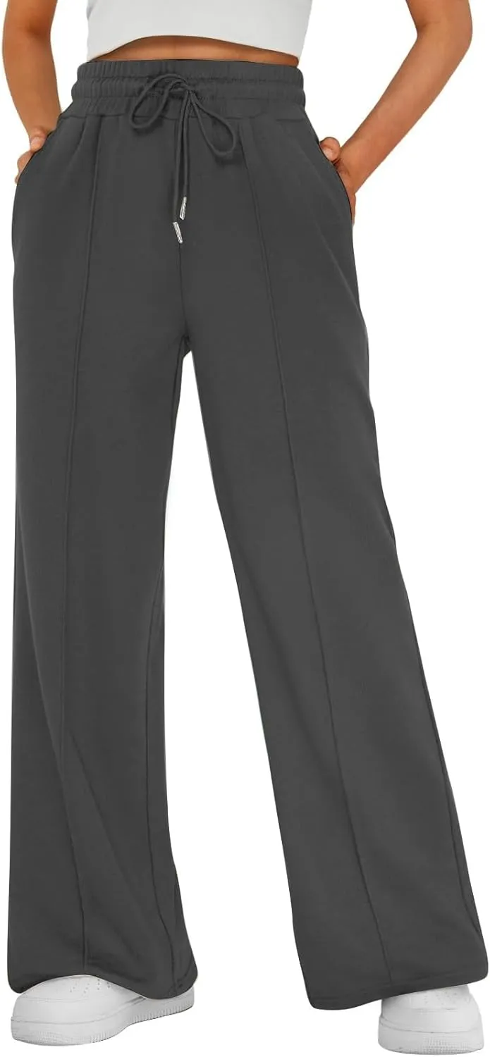 Wide Leg Sweatpants Women Baggy Drawstring High Waisted Athletic Joggers Casual Loose Lounge Wide Leg Sweat Pants