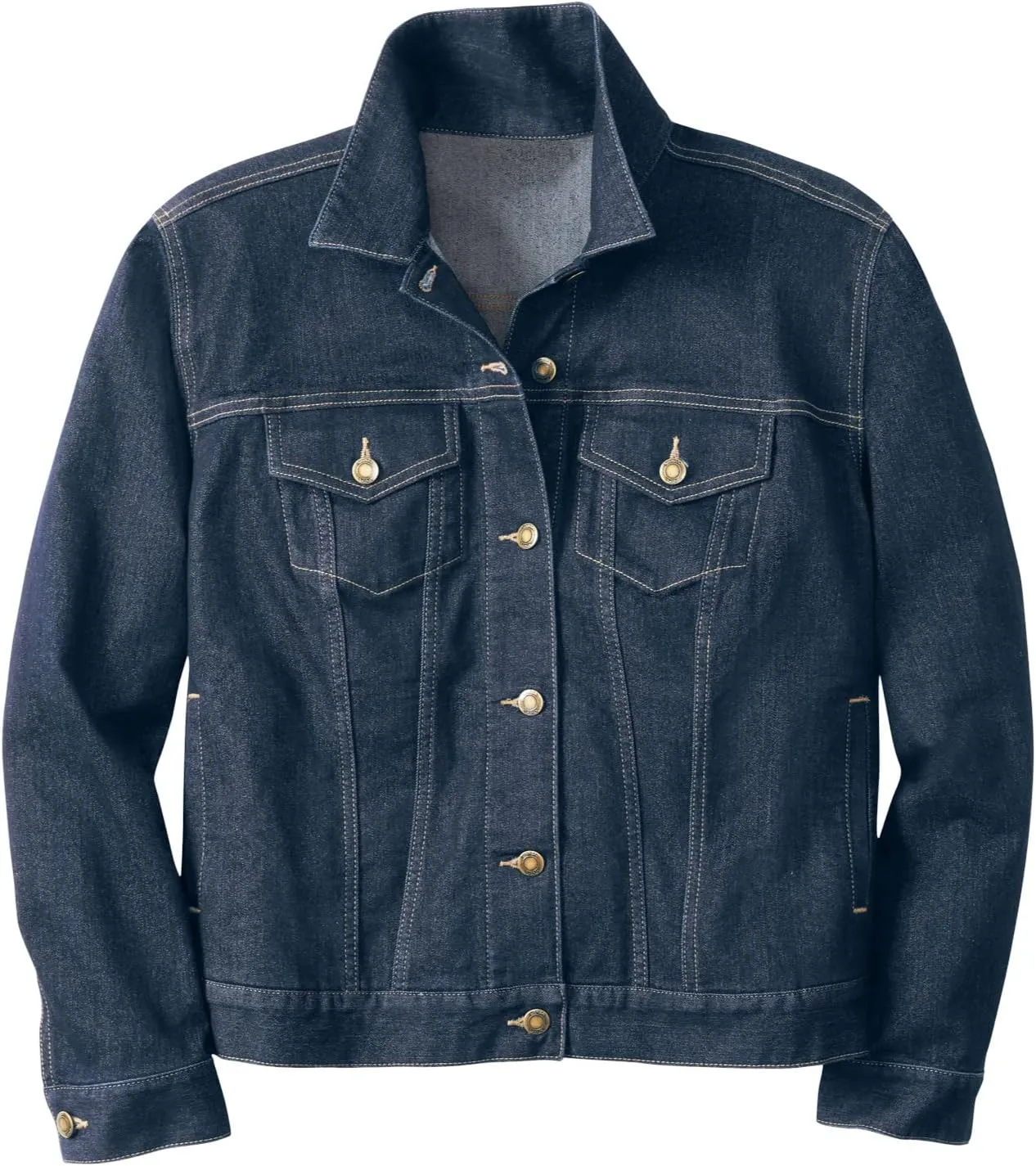 Woman Within Plus Size Stretch Denim Jacket Cropped Jean Jacket