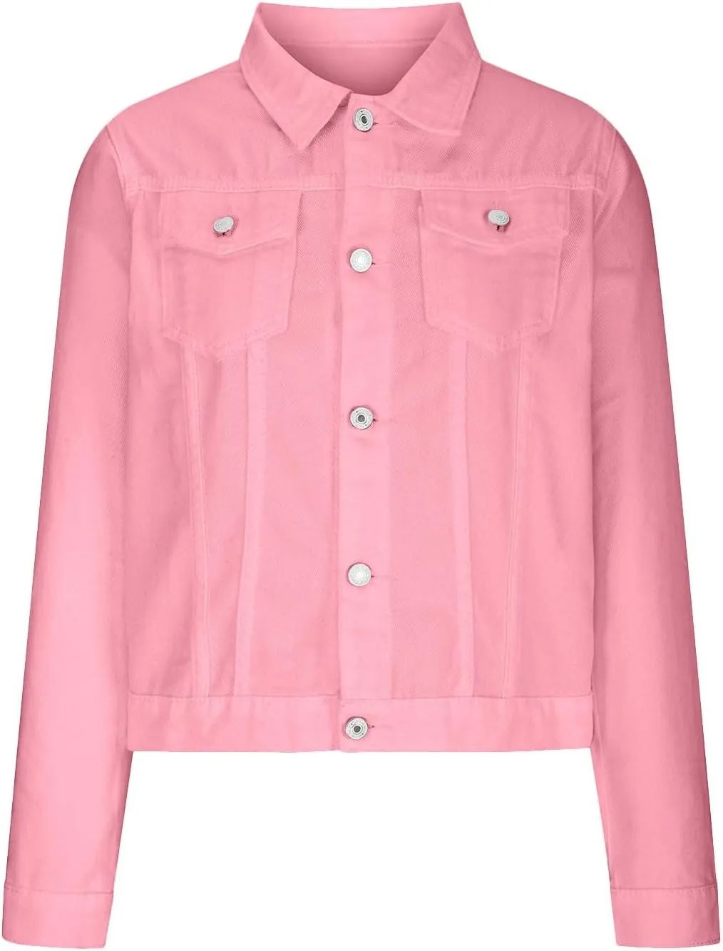 Women Crop Jean Jackets Trendy Button Up Cropped Denim Jacket Casual Spring Fall Slim Jean Coat Outerwear Tops