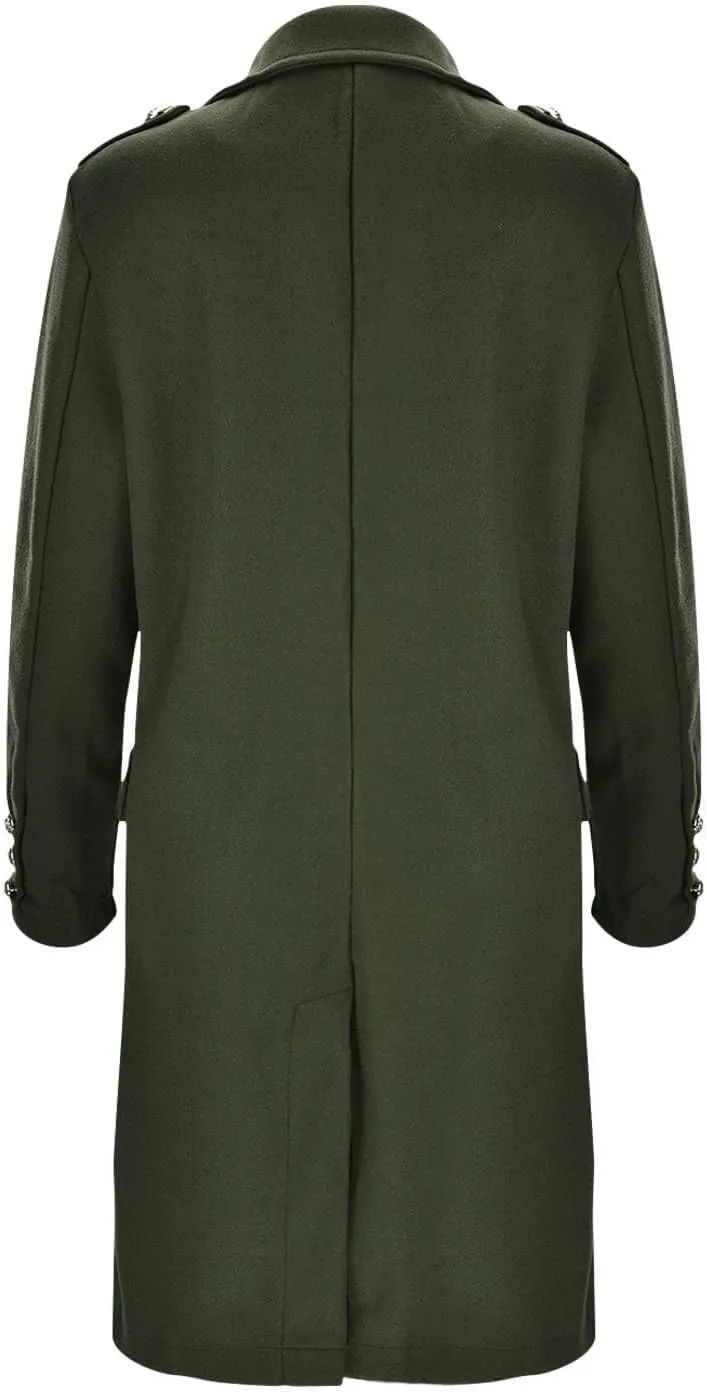Women Elegant Trench Coats Trendy Double Breasted Wool Blend Long Solid Jacket Fashion Pockets Lapel Office Outwear