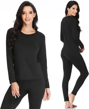 Women 's Thermal Underwear Set with Lightweight Ultra Soft Fleece Lined,Long John Set, Skiing Base Layer