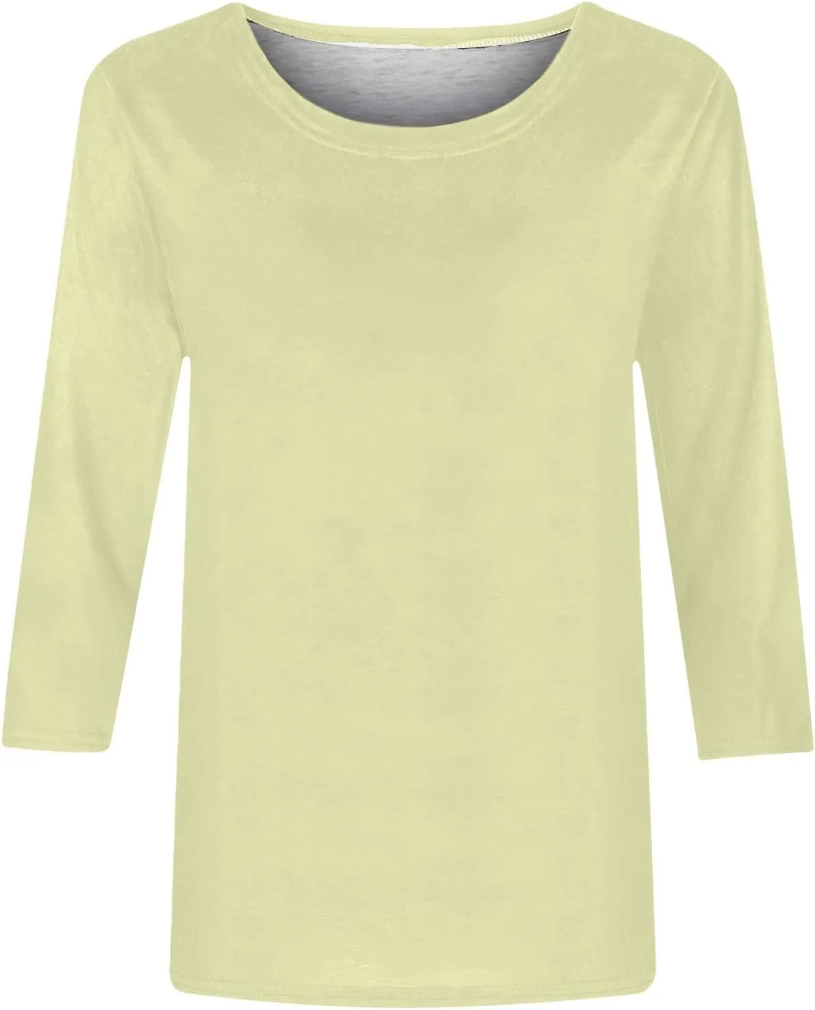 Women's Casual 3/4 Sleeve T-Shirt 2025 Summer Tunic Tops Dressy Trendy Basic Tees Blouses Loose Fit Crewneck Pullover