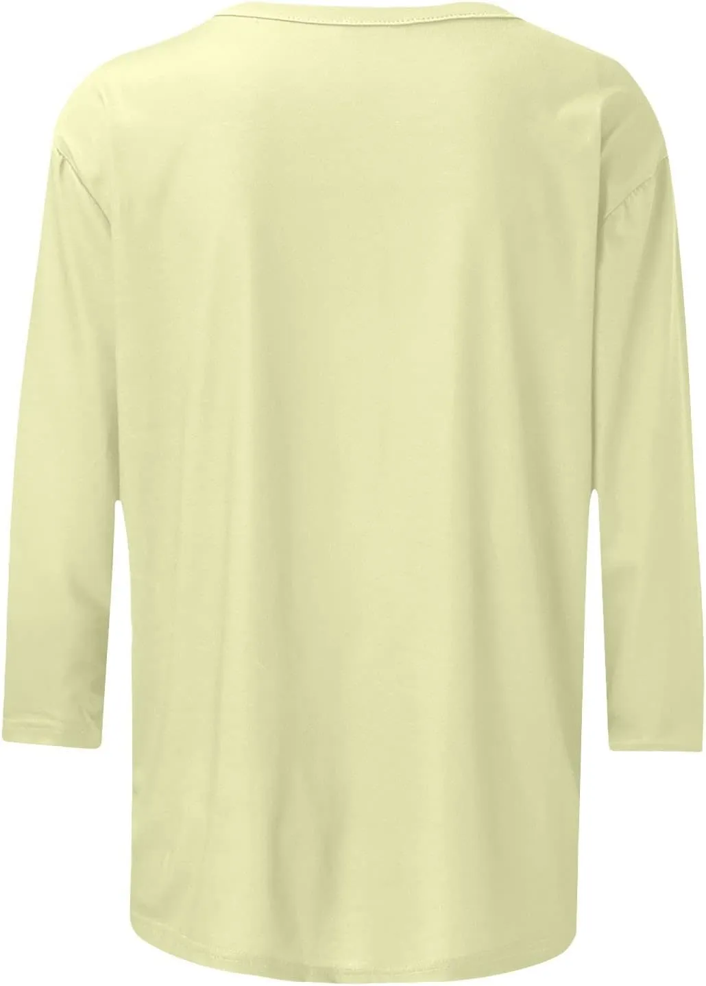 Women's Casual 3/4 Sleeve T-Shirt 2025 Summer Tunic Tops Dressy Trendy Basic Tees Blouses Loose Fit Crewneck Pullover