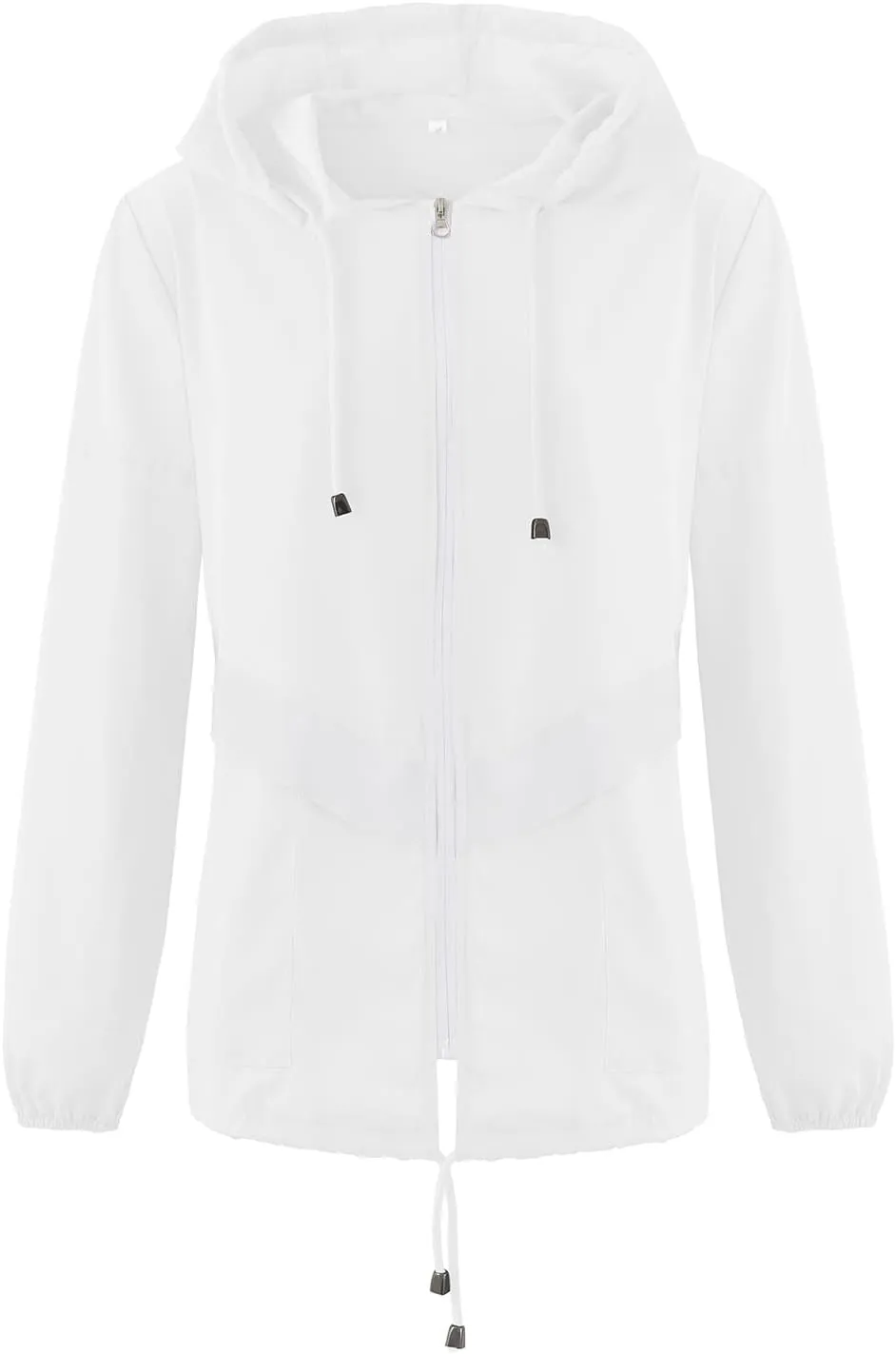 Womens Casual Jacket Waterproof Raincoat Lightweight Rain Jacket Hooded Windbreaker Outerwear with Pockets