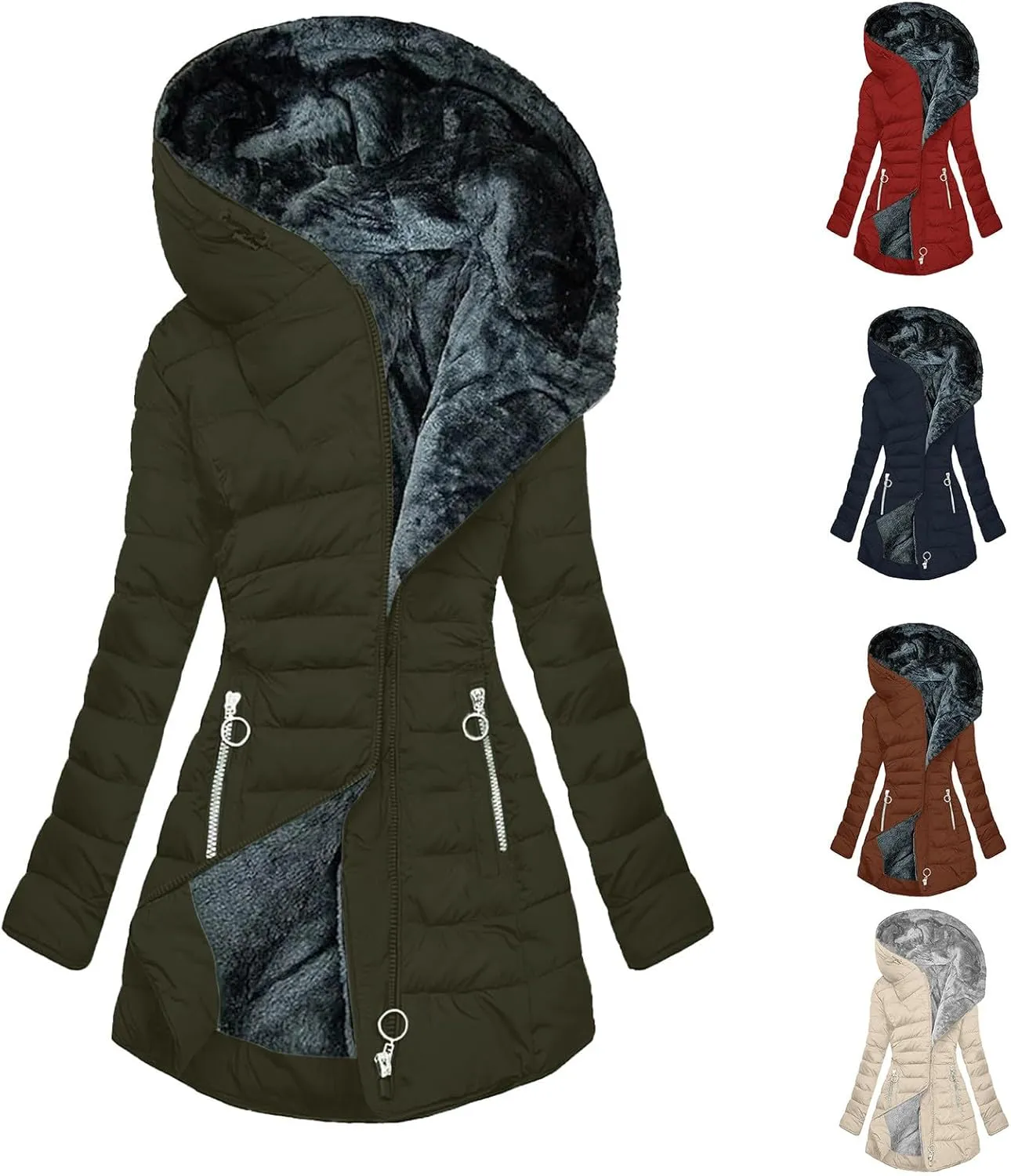 Womens Full Zip Up Hoodie Workout Sports Jacket Sweatshirt with Thumb Holes Slim Fit Long Sleeve Running Track Jacket