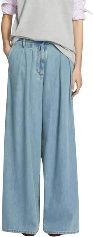 Women's High Waisted Wide Leg Pants Loose Fit Distressed Stretchy Denim Ripped Straight Leg Jeans