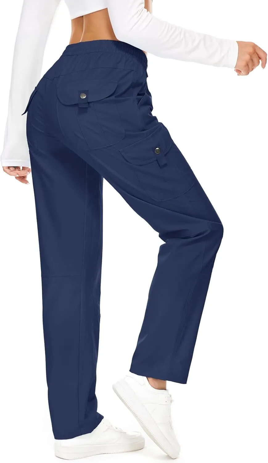 Womens Hiking Pants Quick Dry Lightweight UPF 50 Travel Golf Pants Work Camping Outdoor Cargo Pants Pockets