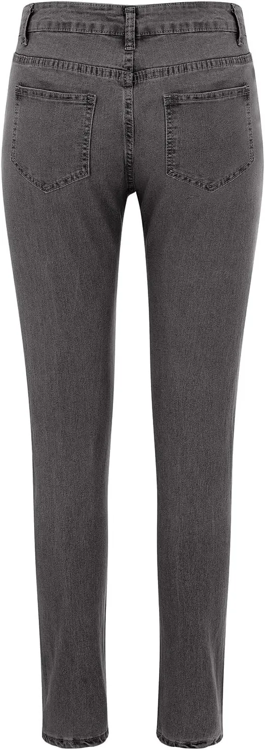 Women's Jeans High Waisted Stretchy Casual Skinny Straight Leg Cropped Denim Pants Bootcut Tapered Juniors Trouser