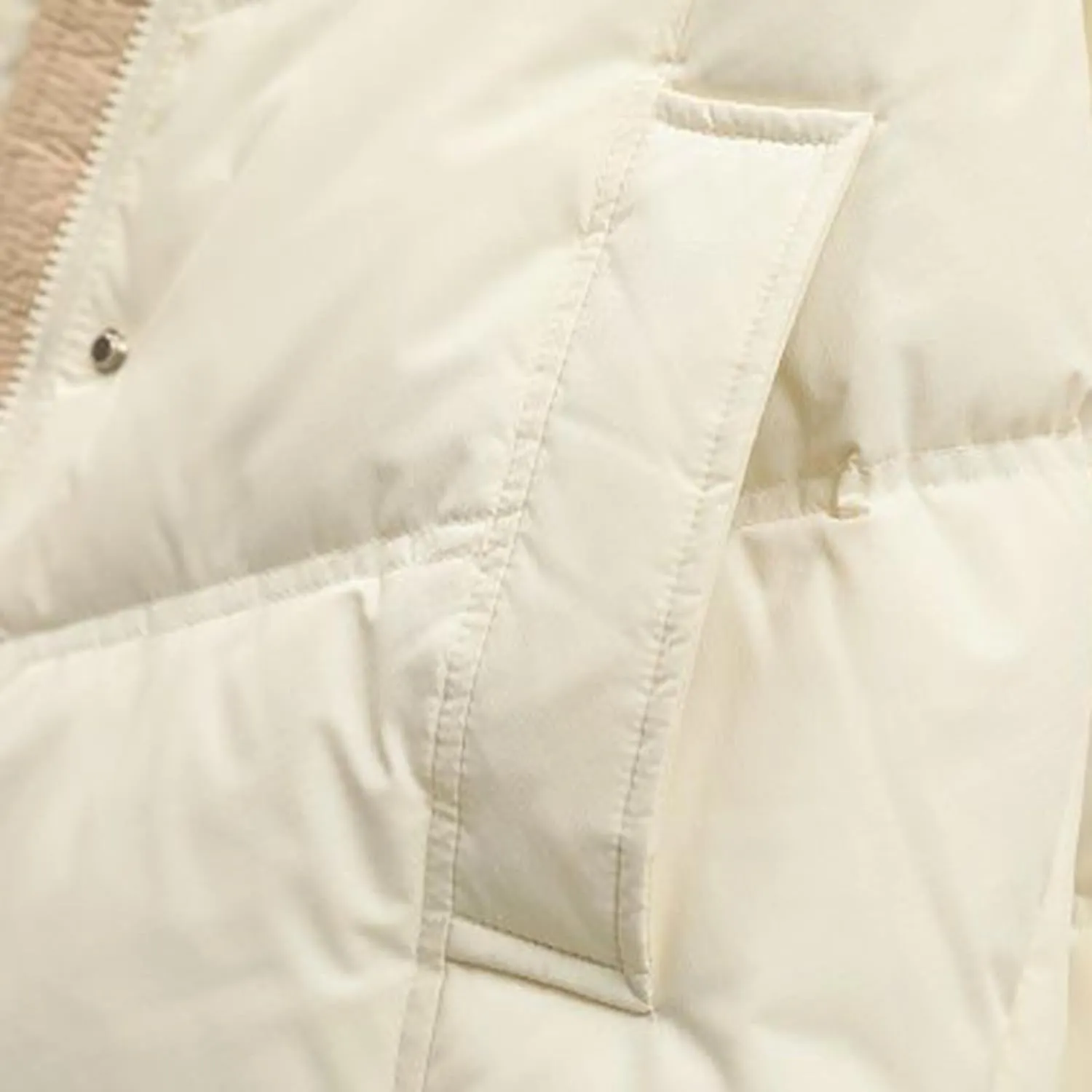 Womens Puffer Coat Winter Warm Down Jacket Teen Girls Fashion Hooded Quilted Jacket Coat Loose Cropped Down Outerwear