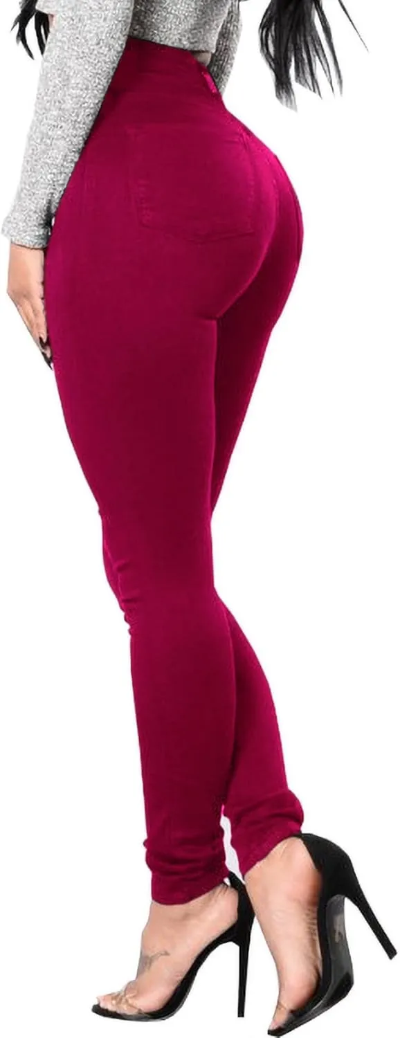Women's Skinny Jeans High Waist Butt Lifting Denim Pants
