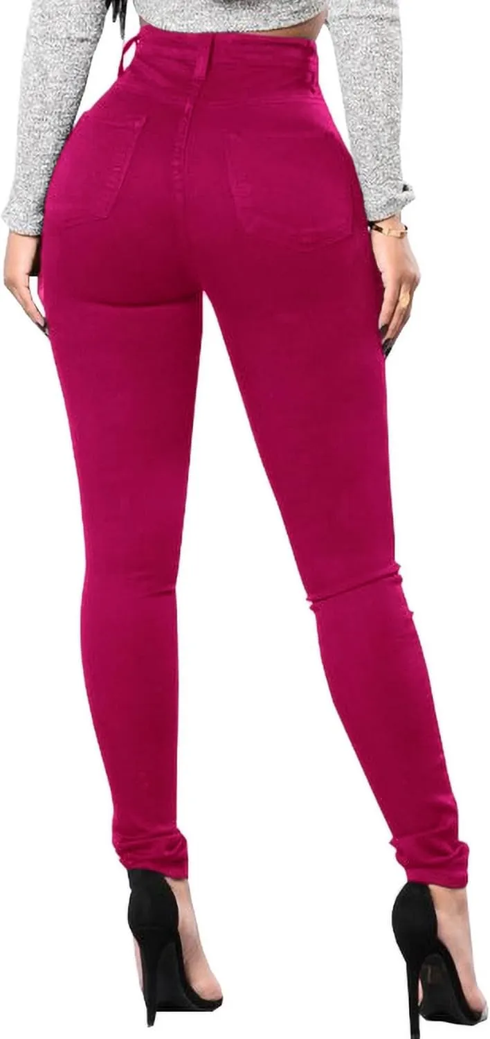 Women's Skinny Jeans High Waist Butt Lifting Denim Pants