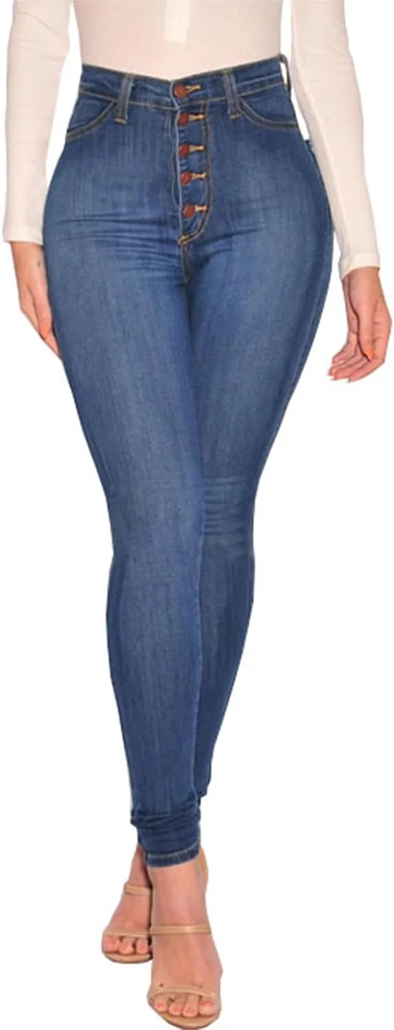 Women's Skinny Jeans High Waist Butt Lifting Denim Pants