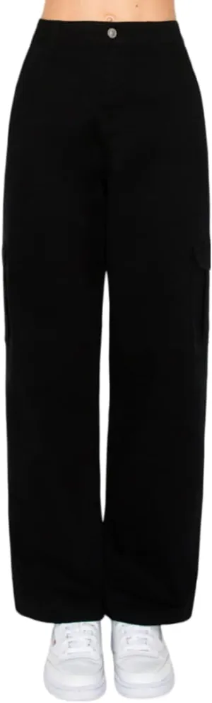 Women's Straight Leg Jeans & Cargo Twill Pants Stretch Denim Tummy Control Plus Size Wide Leg Pantalones for Trendy Outfits