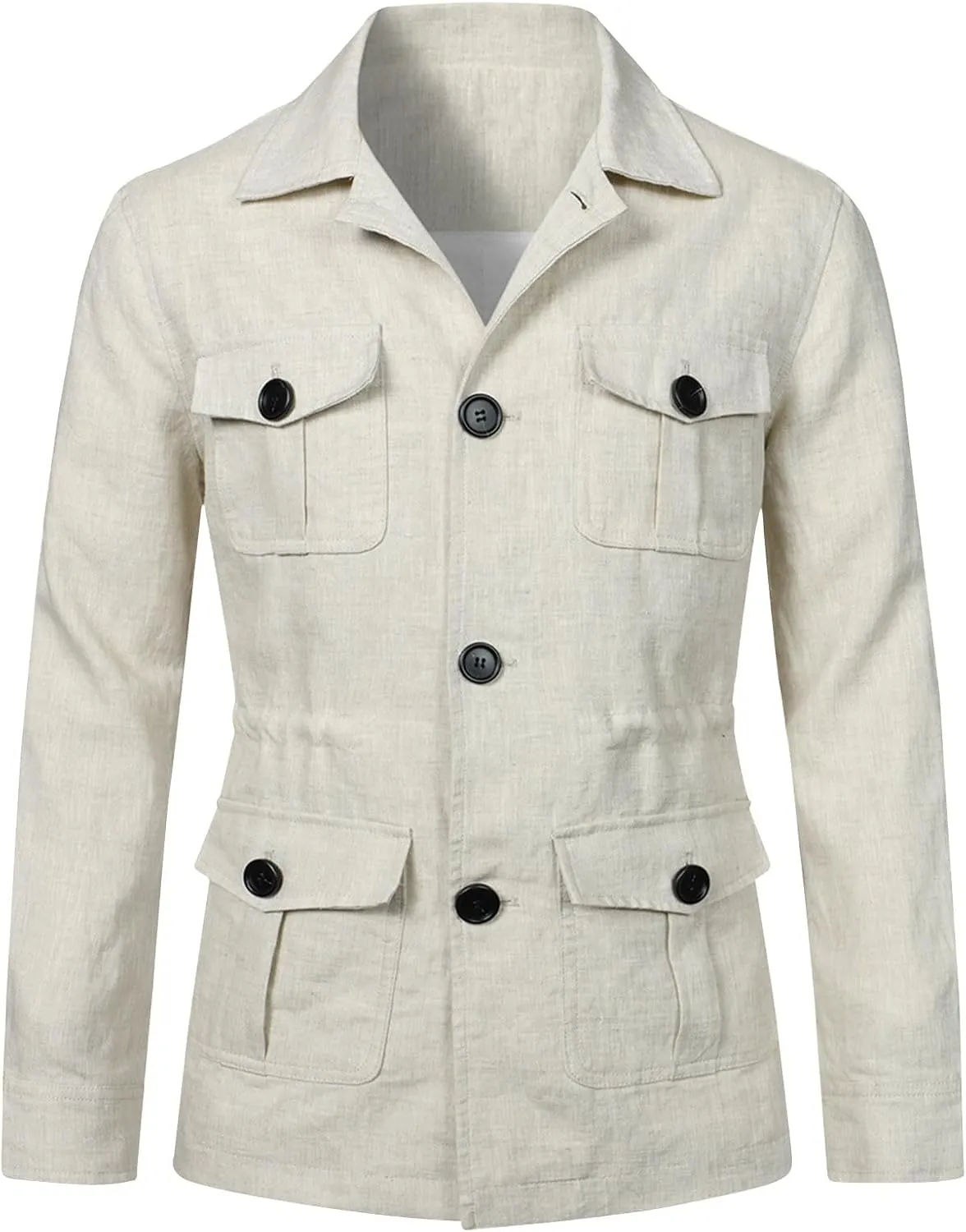 XUNRYAN Men's Blazer Casual Sport Coats Slim Fit Frock Suit Jacket Lightweight Sports Jacket Button Up Outerwear Pockets