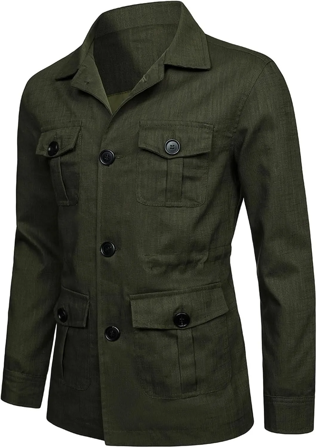 XUNRYAN Men's Blazer Casual Sport Coats Slim Fit Frock Suit Jacket Lightweight Sports Jacket Button Up Outerwear Pockets