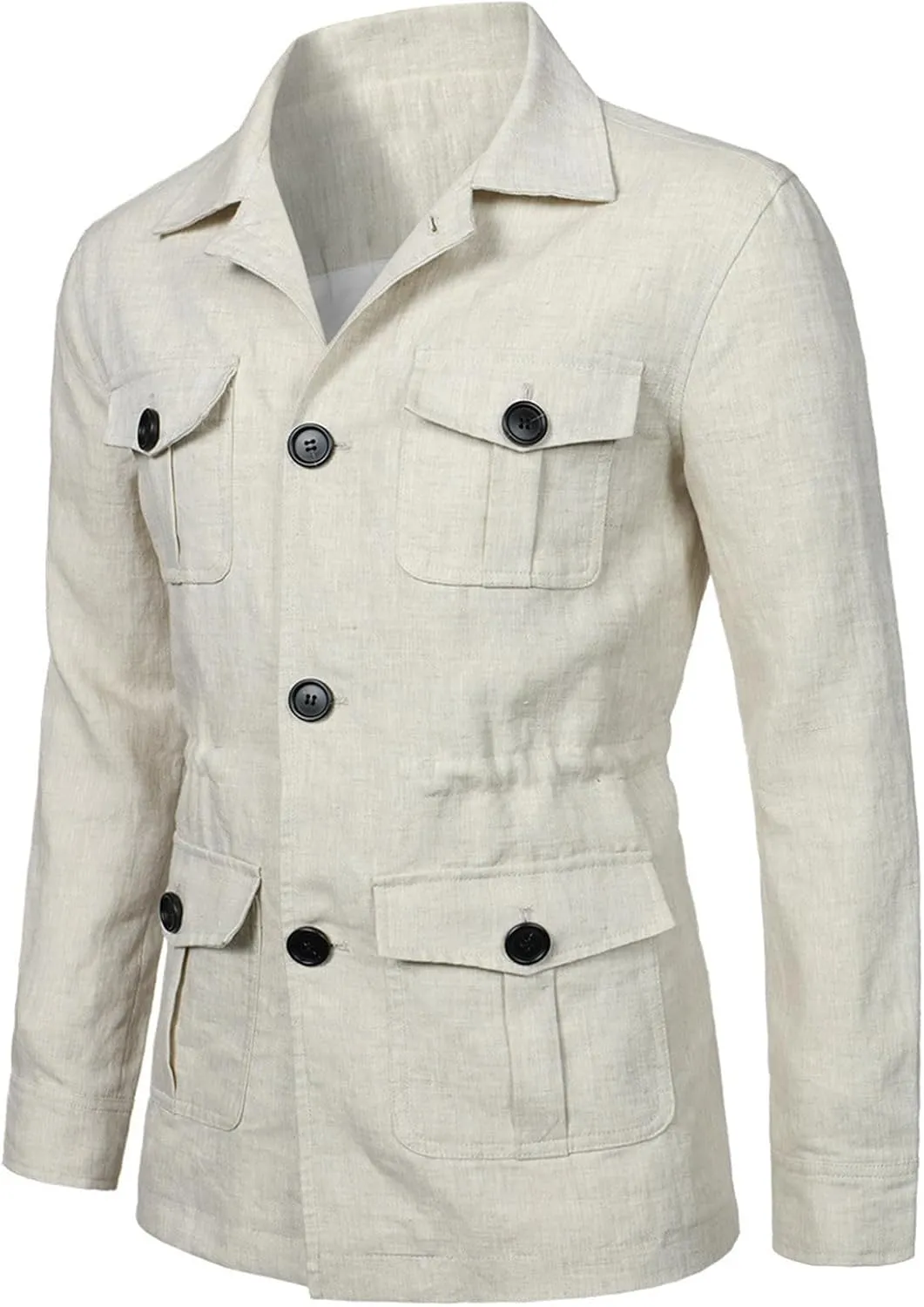 XUNRYAN Men's Blazer Casual Sport Coats Slim Fit Frock Suit Jacket Lightweight Sports Jacket Button Up Outerwear Pockets