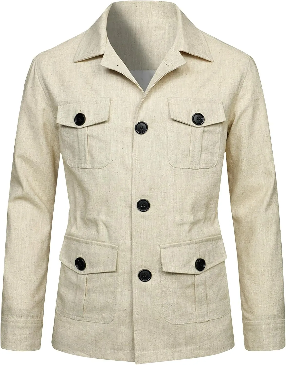 XUNRYAN Men's Blazer Casual Sport Coats Slim Fit Frock Suit Jacket Lightweight Sports Jacket Button Up Outerwear Pockets