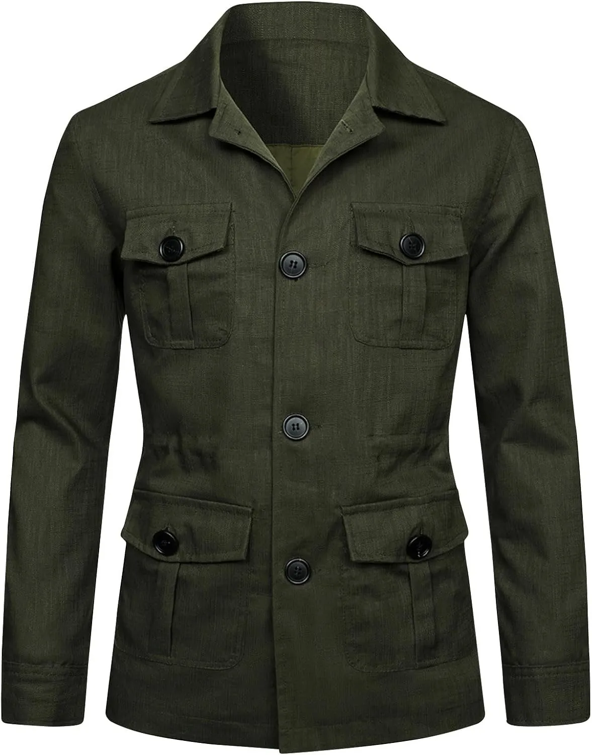 XUNRYAN Men's Blazer Casual Sport Coats Slim Fit Frock Suit Jacket Lightweight Sports Jacket Button Up Outerwear Pockets