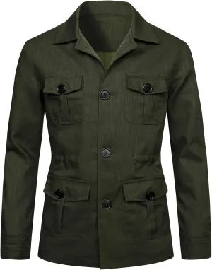 XUNRYAN Men's Blazer Casual Sport Coats Slim Fit Frock Suit Jacket Lightweight Sports Jacket Button Up Outerwear Pockets