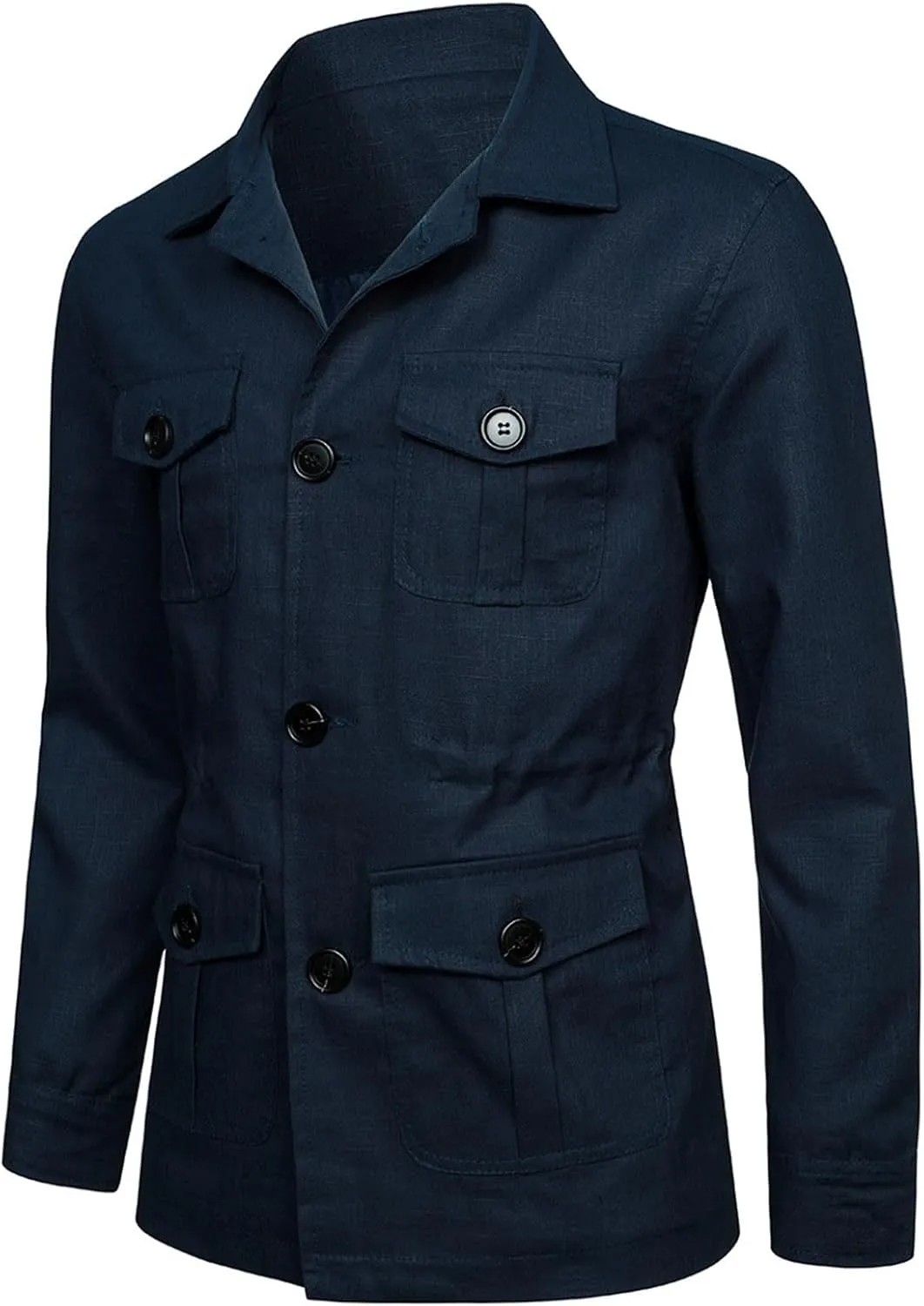 XUNRYAN Men's Blazer Casual Sport Coats Slim Fit Frock Suit Jacket Lightweight Sports Jacket Button Up Outerwear Pockets