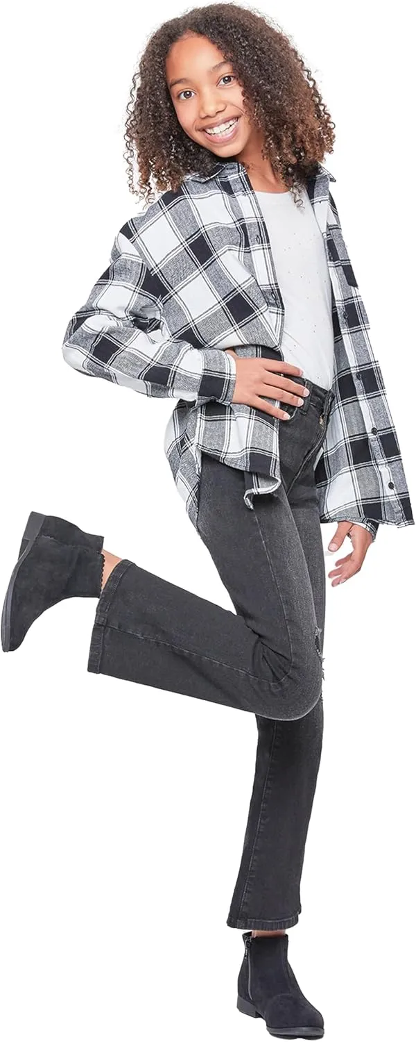 YMI Girls Bell Bottom Essential Clean Hem Jeans