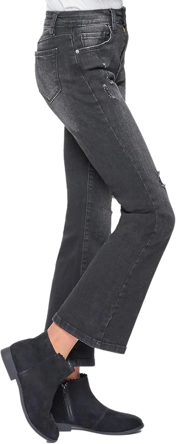 YMI Girls Bell Bottom Essential Clean Hem Jeans