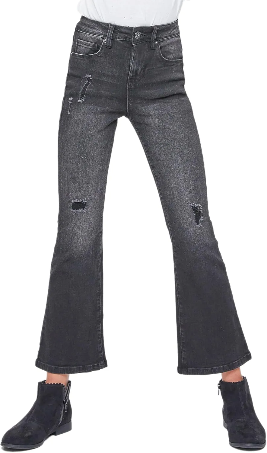 YMI Girls Bell Bottom Essential Clean Hem Jeans