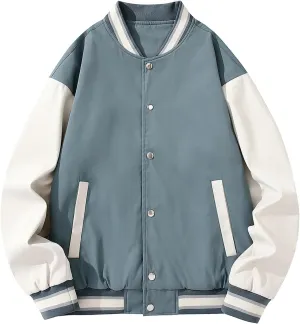 Ymosrh Men's Light Bomber Jacket Lightweight Casual Jackets Varsity Coat Chaquetas Para Hombre, S-6XL